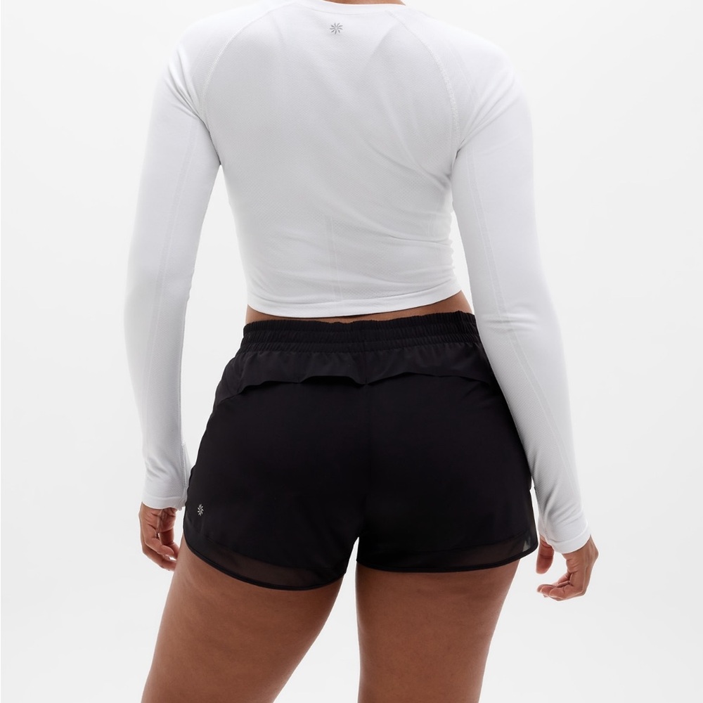Athleta Mesh Racer 4”Women's Shorts - Black - Picture 10 of 11